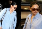 Deepika Padukone shows off her daughter Duas name necklace at airport appearance.