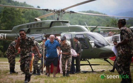Express in Nepal: At search and rescue hub, helicopters, stench of death