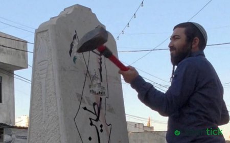 Far-right Israeli lawmaker damages Palestinian memorial with sledgehammer