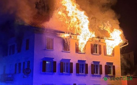 Five missing after fire in Swiss Alpine town