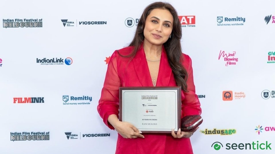 Rani Mukerji receives special citation for excellence in acting at Indian Film Festival of Melbourne.