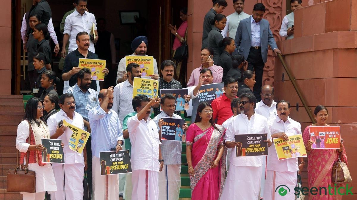 NDA, INDIA bloc MPs face-off outside Parliament over Jharkhand protest, Ram temple donation issues