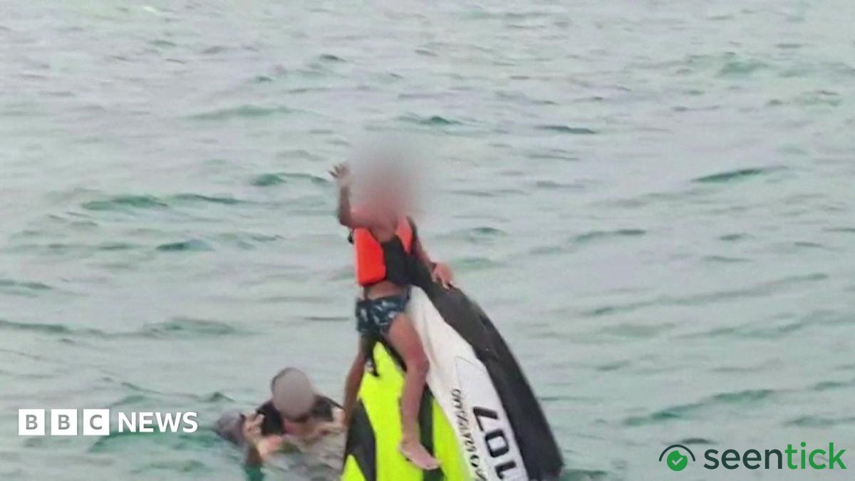 French family stranded at sea for over 16 hours after jet ski capsizes off Thailand.