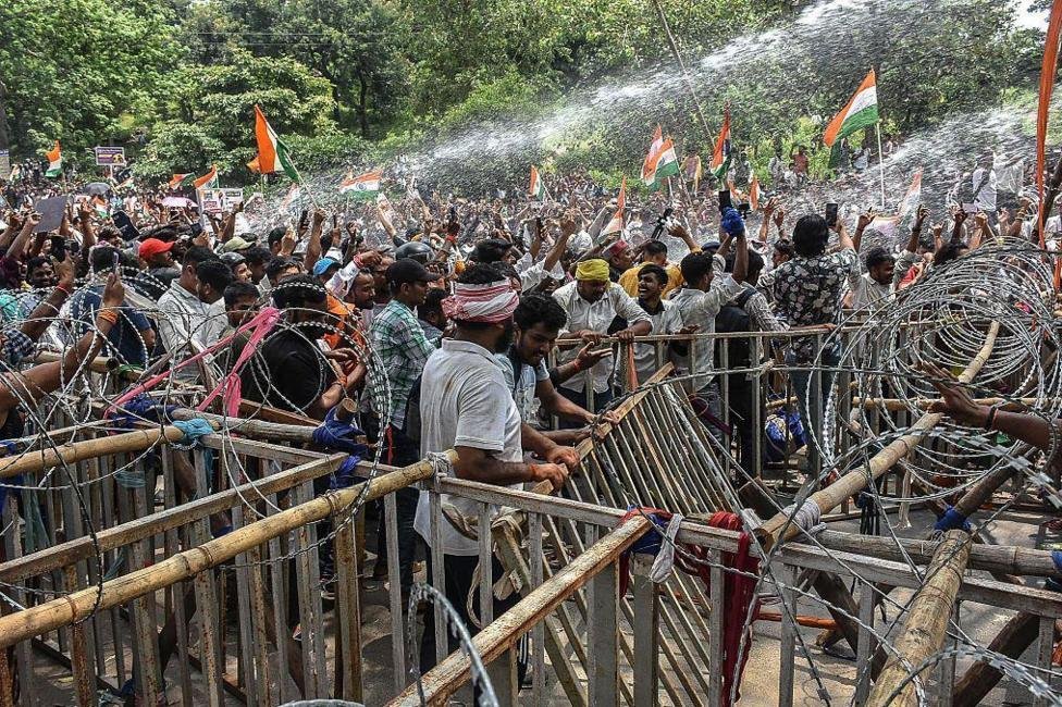 India police fire tear gas at protesters seeking exam reforms