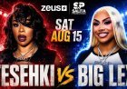 Reality TV stars Tesehki and Big Lex face off in boxing match on August 15, 2026.