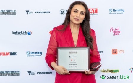 Rani Mukerji receives special citation for excellence in acting at Indian Film Festival of Melbourne.