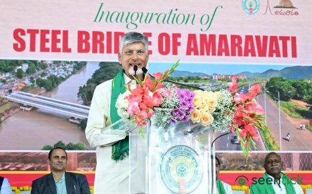 Naidu opens Seed Access Road second phase, two steel bridges at Amaravati