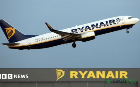 Engine failure causes severe injury on Ryanair flight from Greece to Germany.