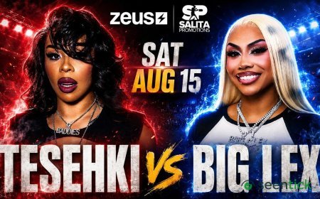 Reality TV stars Tesehki and Big Lex face off in boxing match on August 15, 2026.