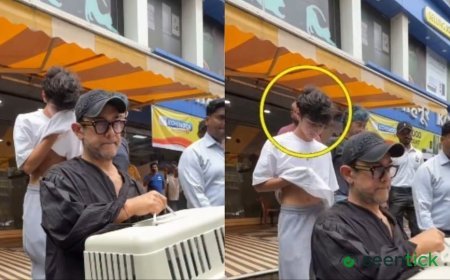 Aamir Khan spotted looking visibly upset with son Azad outside pet clinic.
