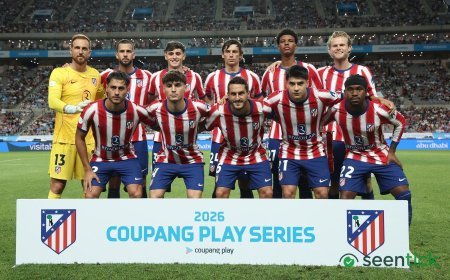 Atletico Madrid Unveils Strong New Squad Ahead of 2026-27 Season in Wanda Metropolitano.