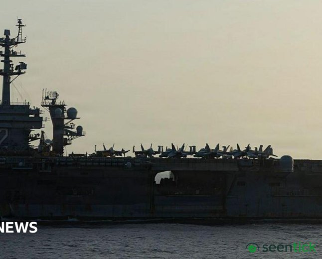 Conditions on US aircraft carrier at sea for more