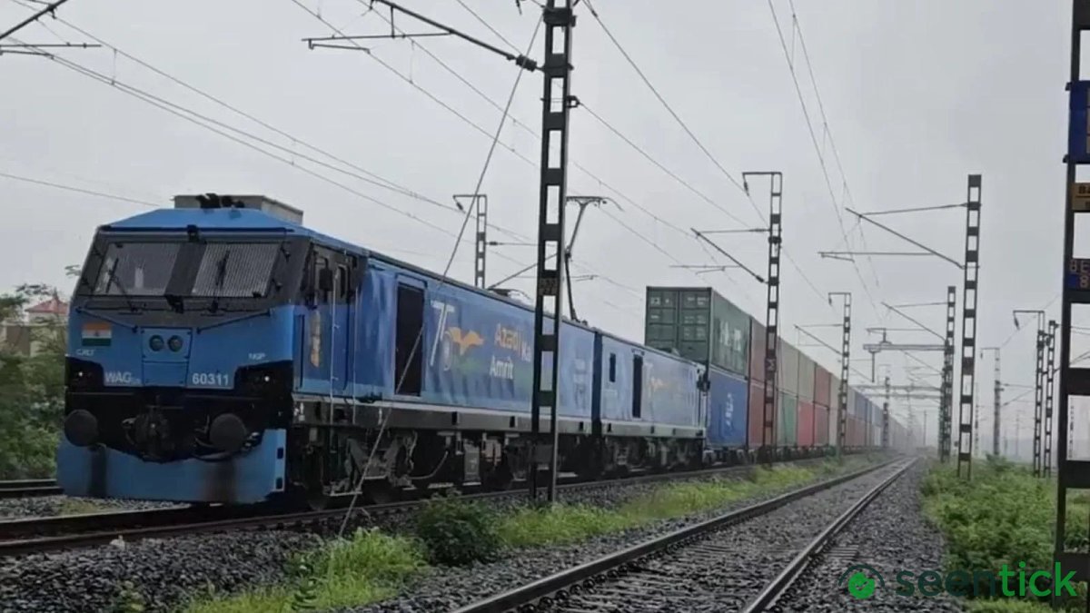 Indian Railways runs first 1.3-km-long double-stack container train: Watch Video