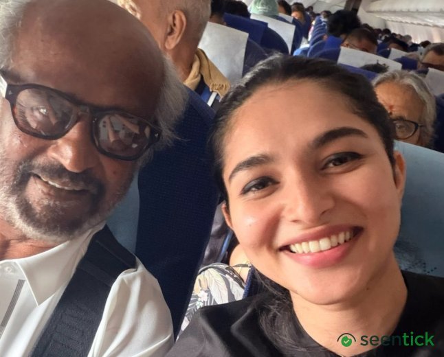 Kayadu Lohar has her biggest fangirl moment as she finds Rajinikanth seated beside he on a flight: ‘I am still dreaming’