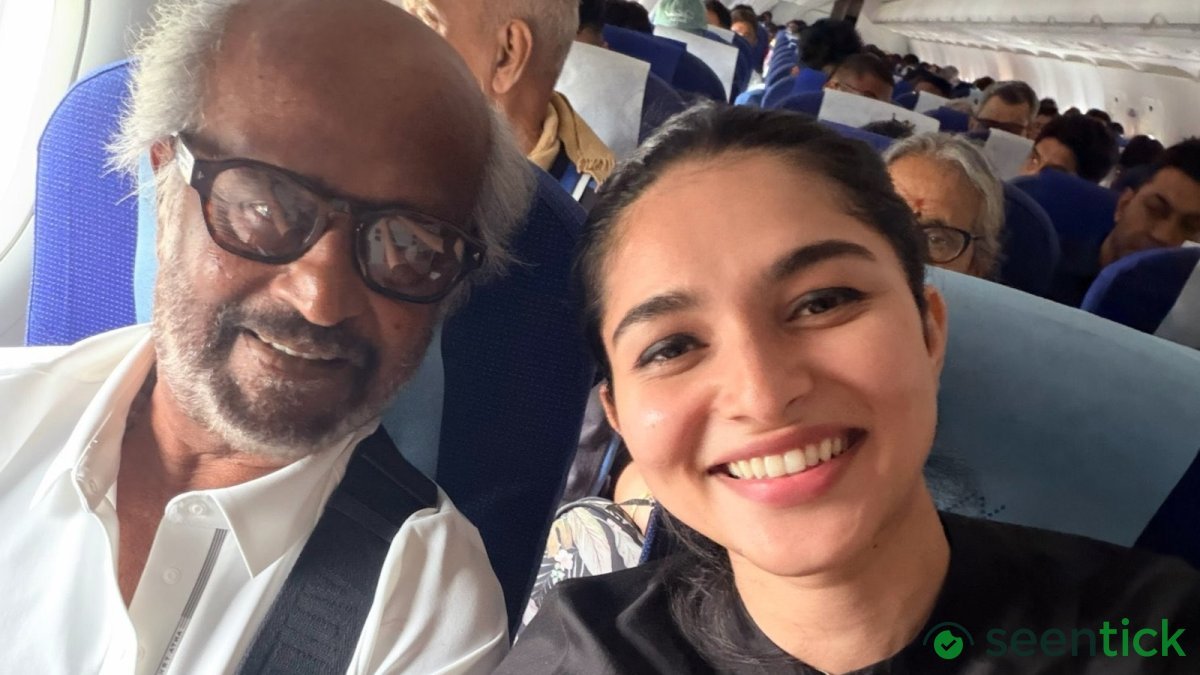 Kayadu Lohar has her biggest fangirl moment as she finds Rajinikanth seated beside he on a flight: ‘I am still dreaming’