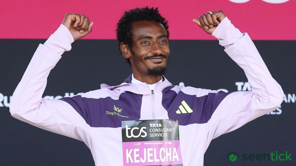 Kejelcha breaks men's half marathon world record by 29 seconds