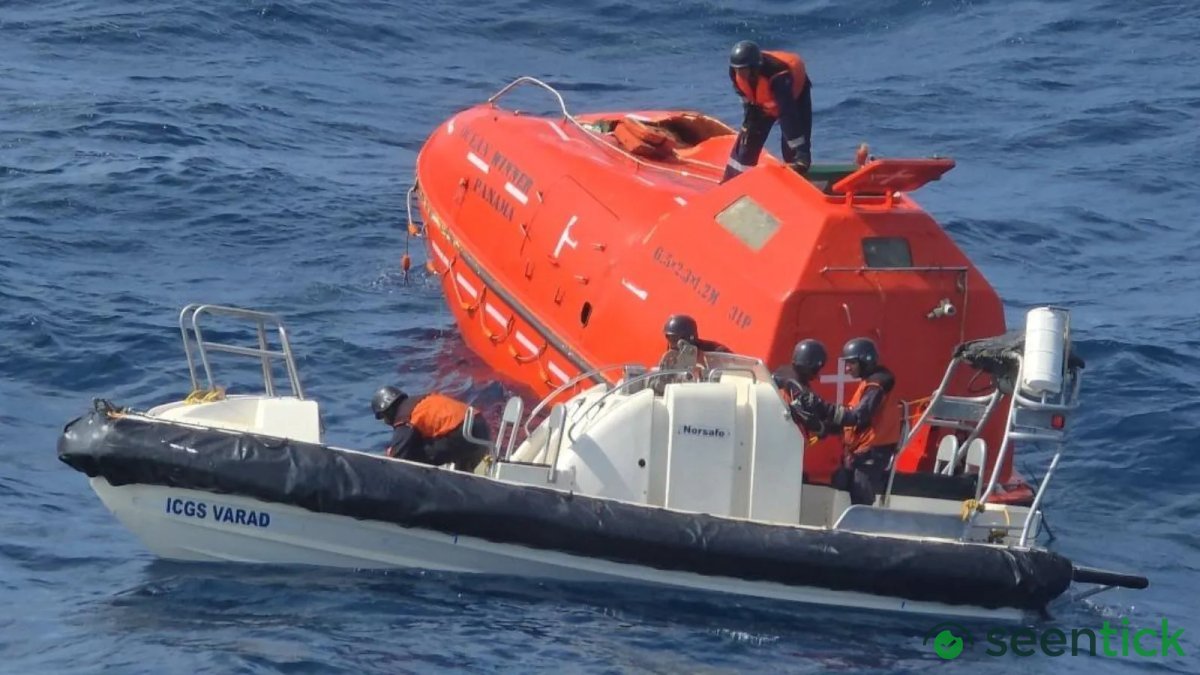 Lifeboat, distress beacon found off Odisha 3 days after ship sank, 22 sailors still missing