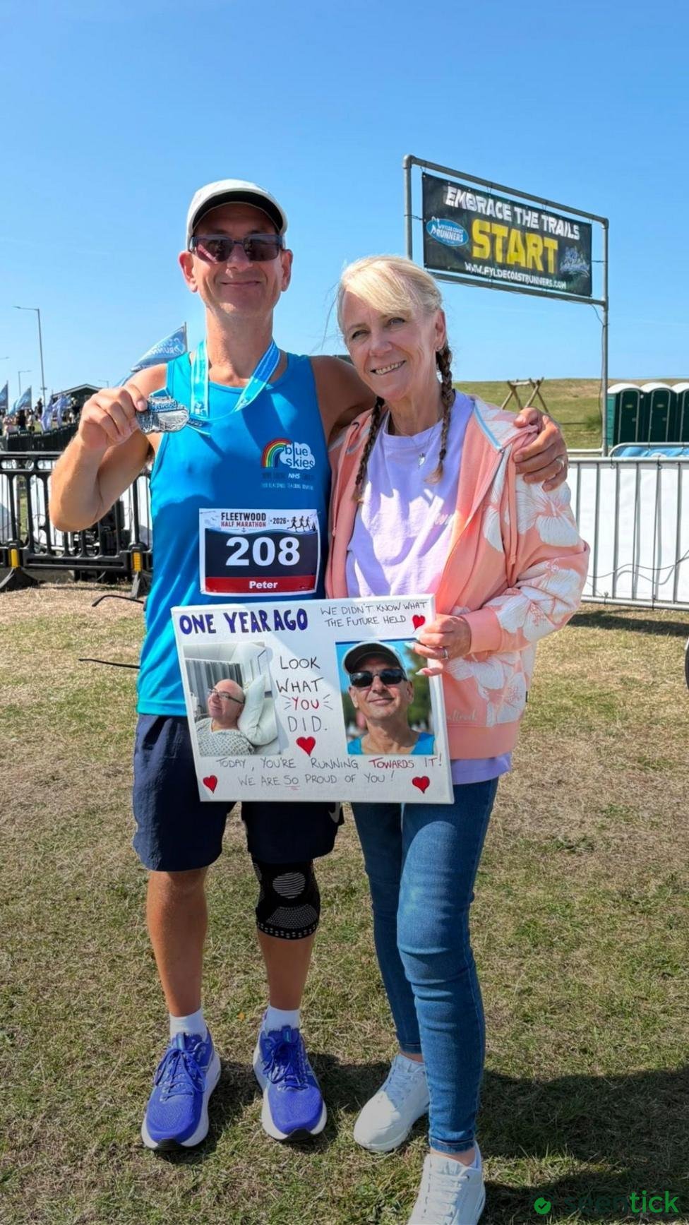 Man completes half marathon after two heart attacks