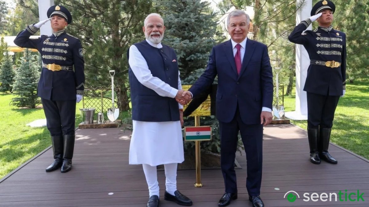 Modi, Uzbek President Mirziyoyev talk uranium supply, set $5 billion trade target