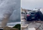 Moment tornado tears through southern France