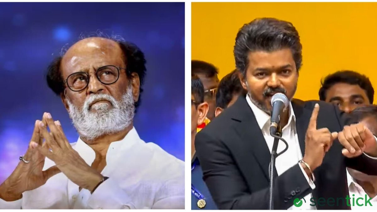 Rajinikanth smiles, refuses to comment when asked about Vijay completing 100 days as CM of Tamil Nadu. Watch