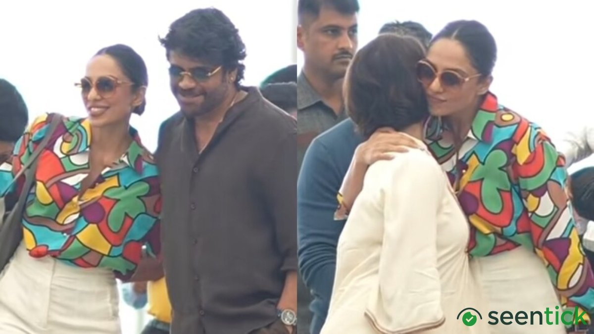Sobhita Dhulipala shares sweet moment with ‘mamagaru-atta’ Nagarjuna, Amala, as they fly out for his birthday vacation