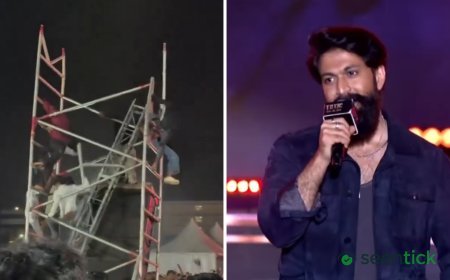 Toxic pre-release event halted midway by Yash after massive speaker stand collapses, injures fans