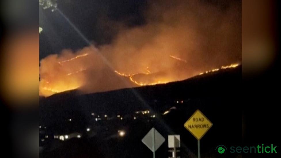 Watch: Wildfire seen near Reno as tens of thousands told to evacuate
