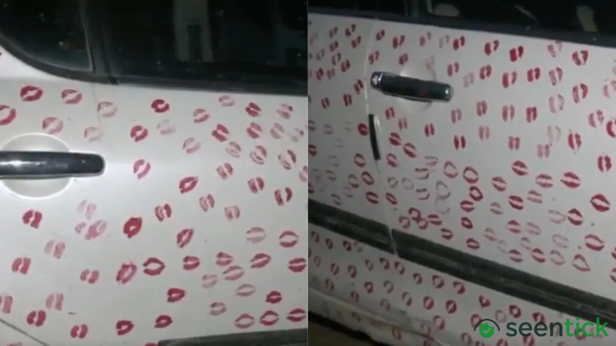 ‘Will not make such a mistake again’: Gwalior man fined over car covered in lipstick kiss marks