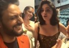 Aneet Padda and Charu Shankar sing about Mohammed Zeeshan Ayyub's perfectly styled hair at Hunkkaar premiere. Watch