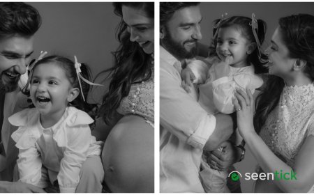 Deepika Padukone flaunts baby bump in maternity shoot with Ranveer Singh, daughter Dua joins them too. See pics