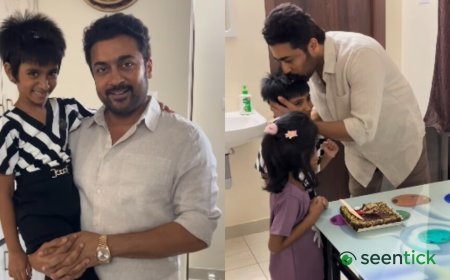 Fans think it's the cutest as Suriya attends his little fan's birthday, showers her with love. Watch