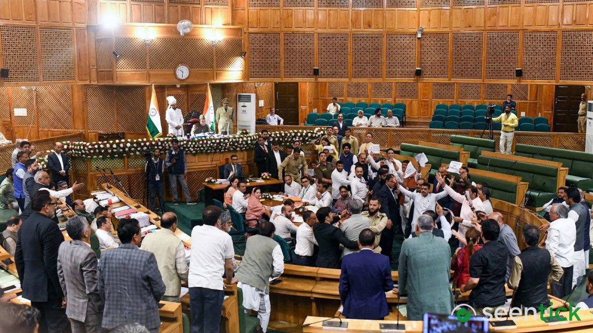 ‘Gundagardi nahi chalegi’: Noisy scenes mar first day of autumn session of J&K Assembly