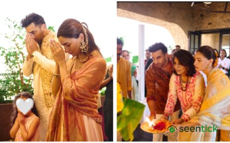 Inside Alia Bhatt's Ganesh Chaturthi celebrations with Ranbir Kapoor doing aarti, daughter Raha drawing the idol