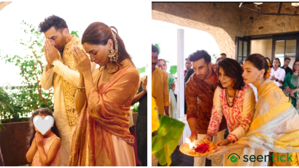 Inside Alia Bhatt's Ganesh Chaturthi celebrations with Ranbir Kapoor doing aarti, daughter Raha drawing the idol