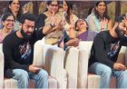 Jr NTR cracks up SS Rajamouli as he gestures wildly, slaps forehead when Varanasi is brought up at recent event