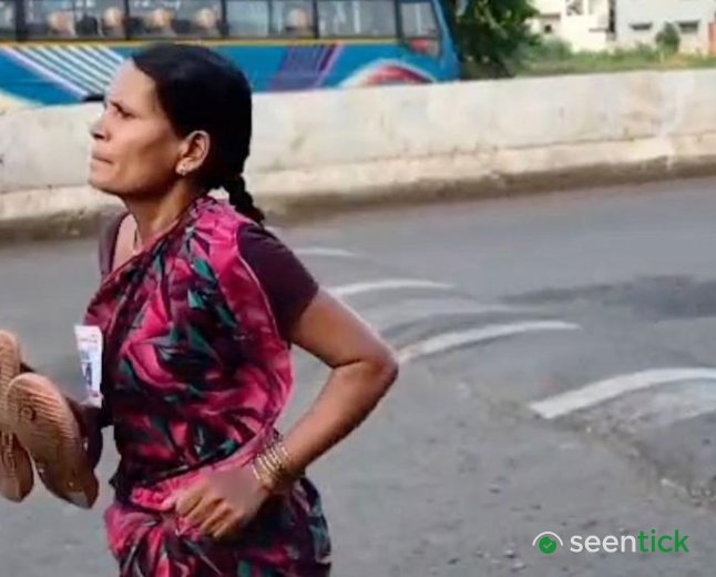Mum's viral barefoot race sparks debate over India's education crisis