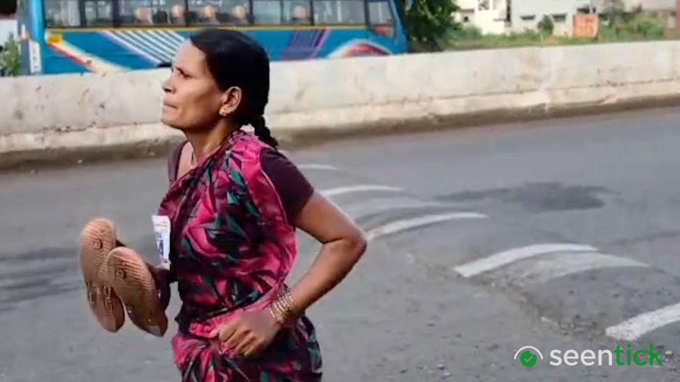Mum's viral barefoot race sparks debate over India's education crisis