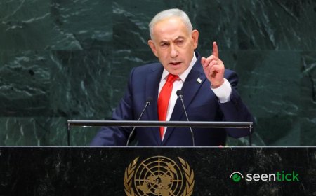 Netanyahu defends Israeli military action as delegates walk out before UN speech