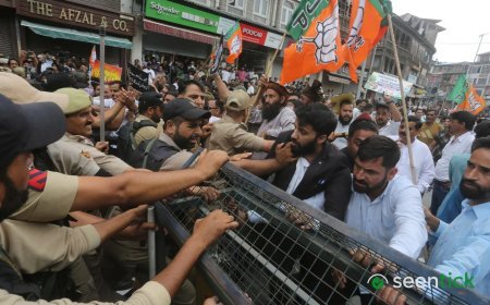 On Srinagar streets, BJP and NC take on each other, Mehbooba calls it fixed match