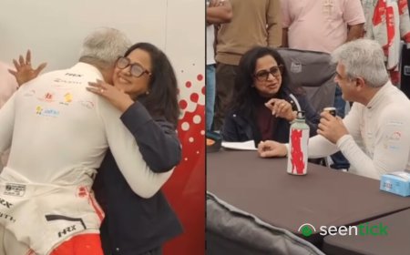 Radhika Sarathkumar catches up with ‘handsome’ Ajith Kumar before Le Mans race; hangs out with Trisha Krishnan