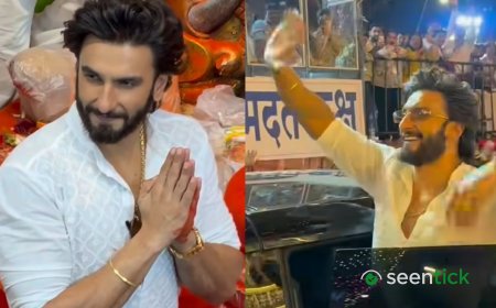 Ranveer Singh seeks Lord Ganesha's blessings at Lalbaugcha Raja ahead of his 2nd child's arrival, shakes hands with fans