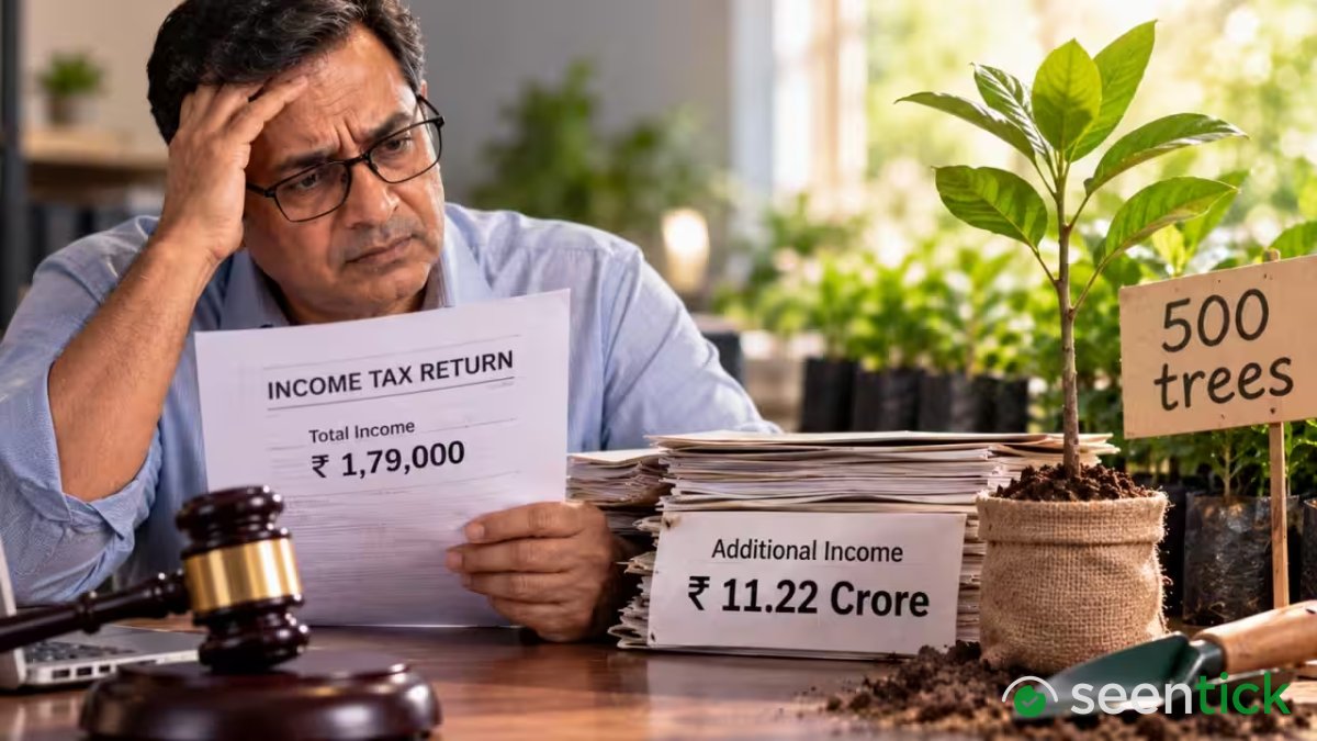 Rs 1.79 lakh ITR, Rs 11.22 crore tax addition; ITAT gives chance if he plants 500 trees