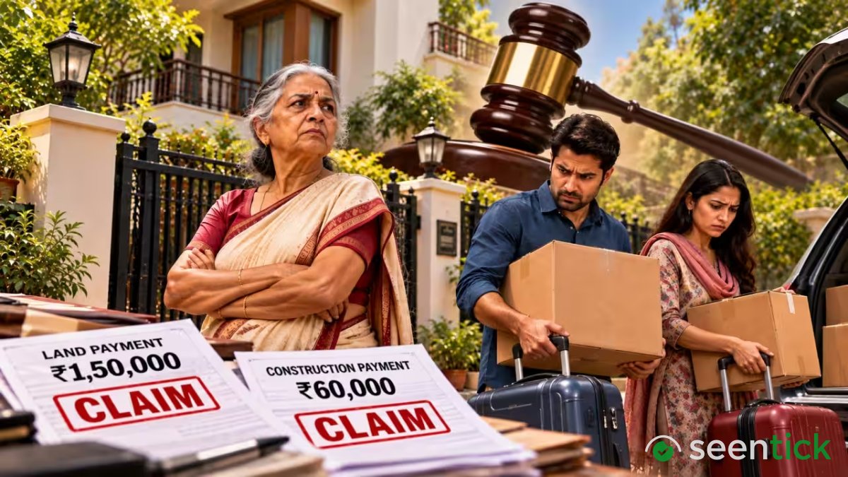 Son claims share in mother's house, cites Rs 2.1 lakh given; couple ordered to vacate