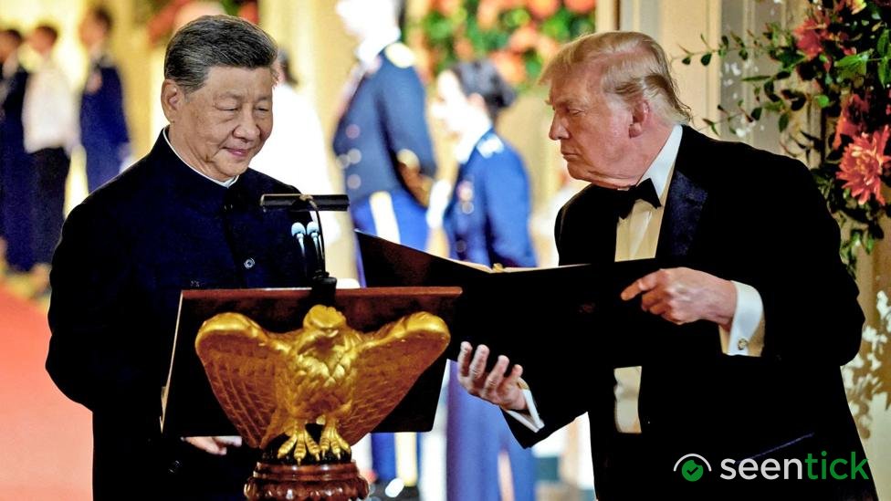 US and China must act as responsible powers together, Xi says as Trump toasts friendship at state dinner