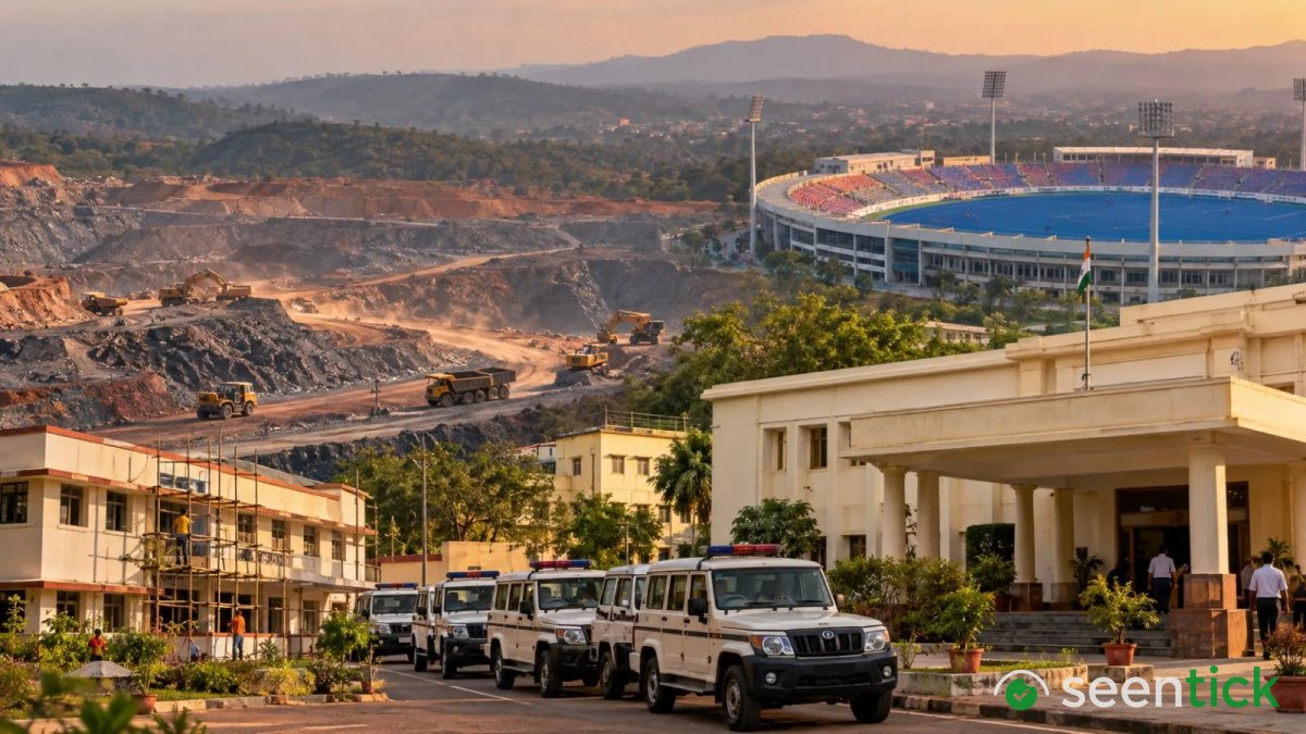 Where did funds for mining areas go in Odisha? DM residence, stadium, school events