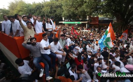 All one protest, says Rahul Gandhi as INDIA bloc leaders march to Supreme Court