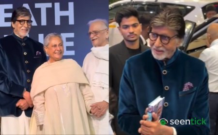 Amitabh Bachchan, 83, is out and about at Mumbai event days after knee injury from fall on KBC set; fans in awe