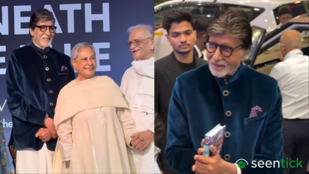 Amitabh Bachchan, 83, is out and about at Mumbai event days after knee injury from fall on KBC set; fans in awe