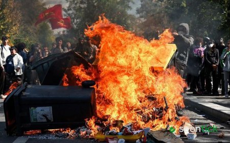 Fires break out at French schools as students protest nationwide